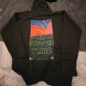 Dark grey hoodie size medium.
